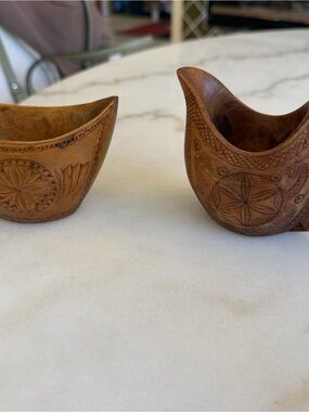 Vintage Yugoslavian Wedding Cups Set- marked made in Yugoslavia
